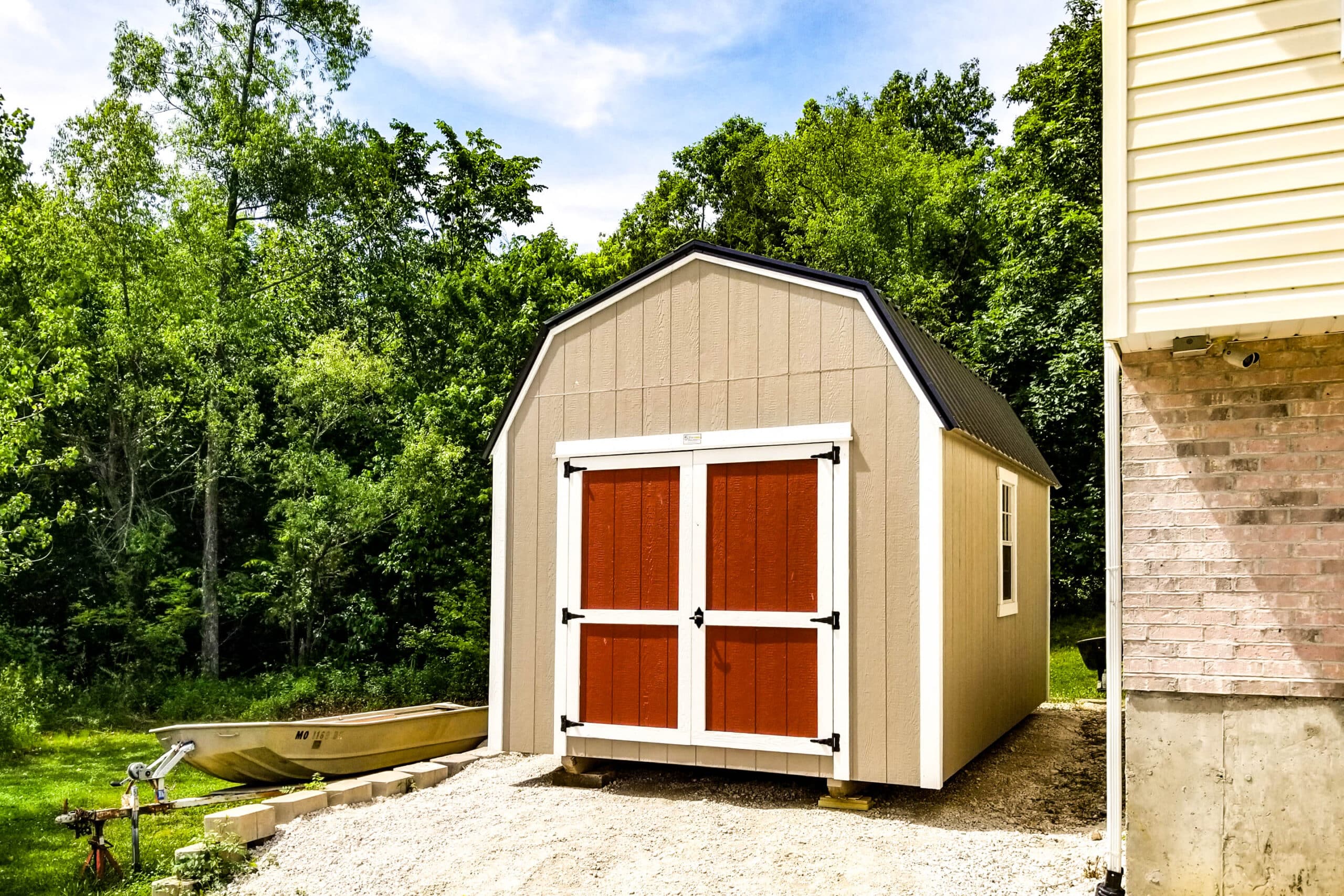 one of our brown lofted barn portable buildings for sale in sullivan MO