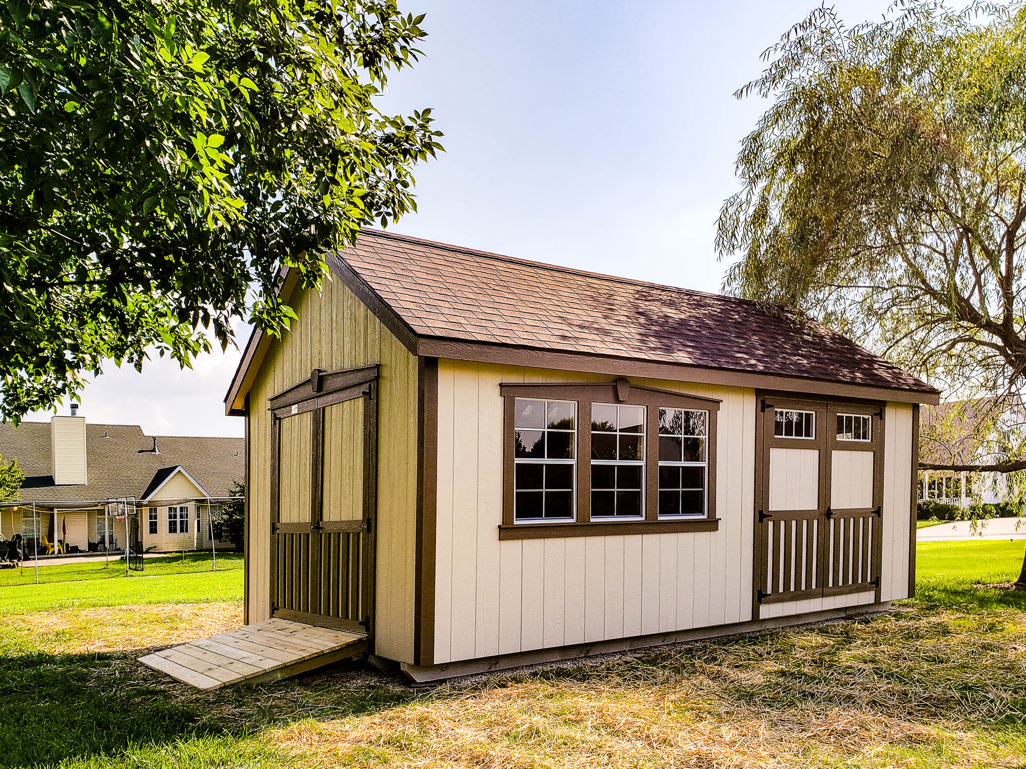 one of our brown lofted barn portable buildings for sale in sullivan MO