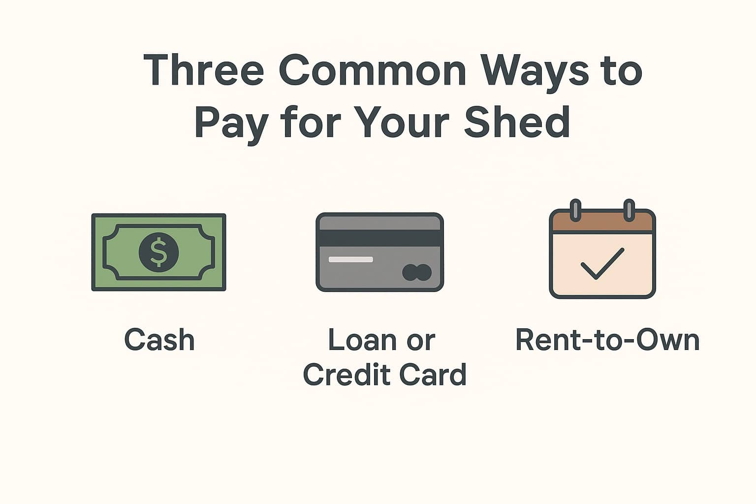 Three Common Ways to Pay for Your Shed