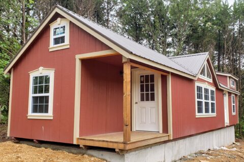 shed home with cement wall basement